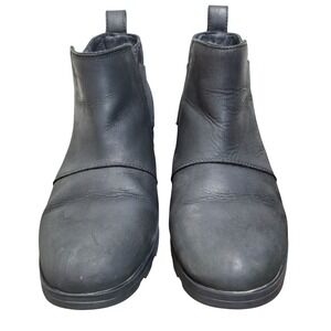 Sorel Emelie‎ Chelsea Boots Women 8 Black Waterproof Leather Ankle NL2671-010